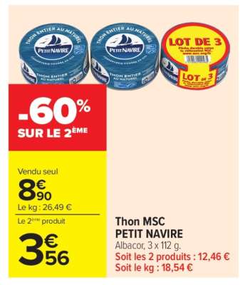 Thon MSC PETIT NAVIRE