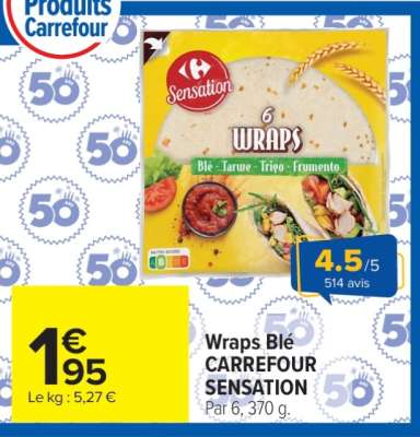 Wraps Blé CARREFOUR SENSATION