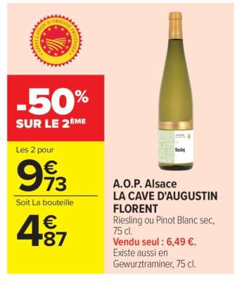 A.O.P. Alsace LA CAVE D'AUGUSTIN FLORENT