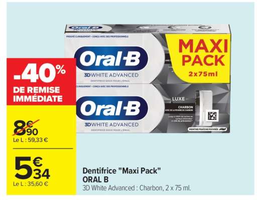 Dentifrice 'Maxi Pack' ORAL B