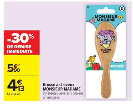 Brosse à cheveux MONSIEUR MADAME