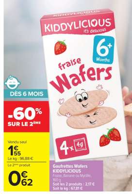 Gaufrettes Wafers KIDDYLICIOUS