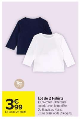 Lot de 2 t-shirts