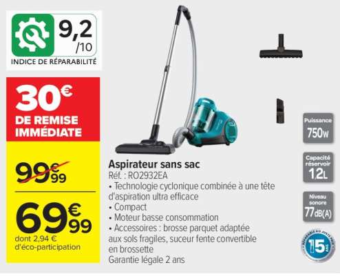 Aspirateur sans sac