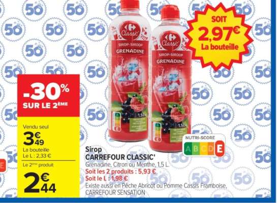 Sirop CARREFOUR CLASSIC