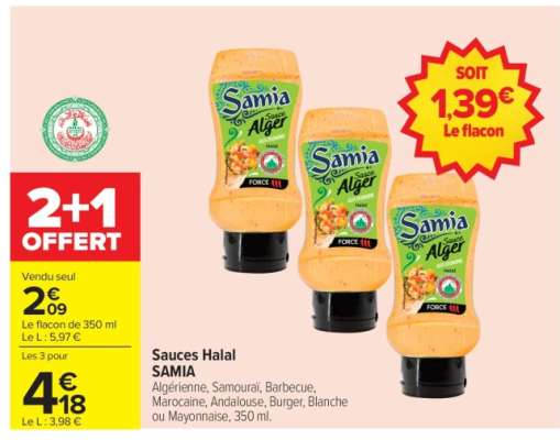 Sauces Halal SAMIA