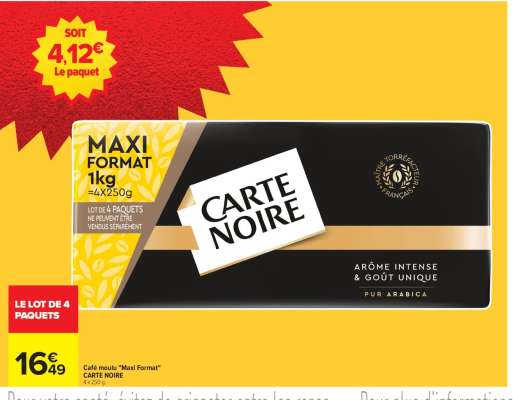 Café moulu «Maxi format» CARTE NOIRE