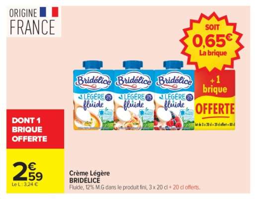 Crème Légère BRIDÉLICE