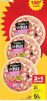 PIZZA SODEBO Jambon Emmental