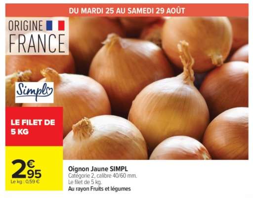 Oignon jaune SIMPL'