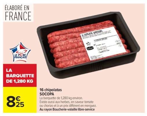 16 chipolatas SOCOPA
