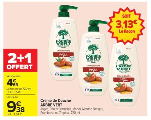 Crème De Douche Arbre Vert