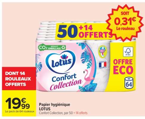 Papier hygiénique LOTUS