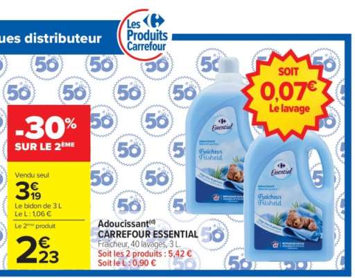 Adoucissant CARREFOUR ESSENTIAL