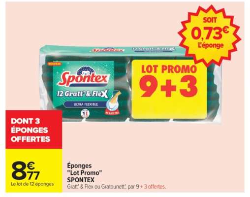 Éponges "Lot Promo" SPONTEX
