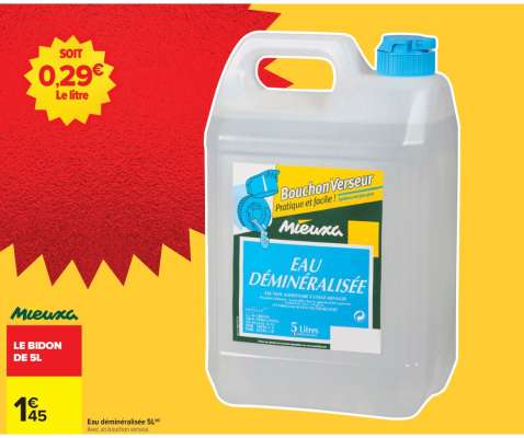 Eau déminéralisée 5L