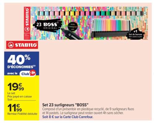 Set 23 surligneurs "Boss"