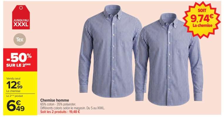 Chemise homme