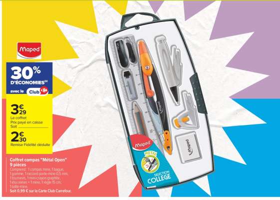 Coffret compas "Metal Open"
