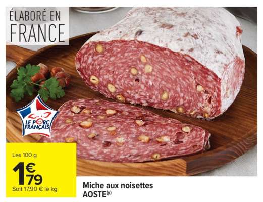 Miche aux noisettes AOSTE