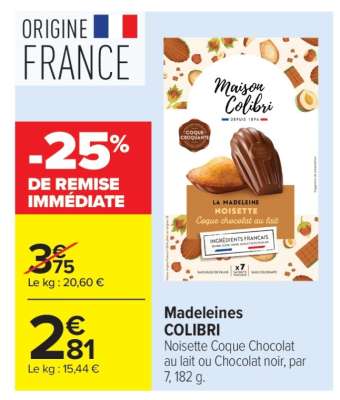 Madeleines COLIBRI