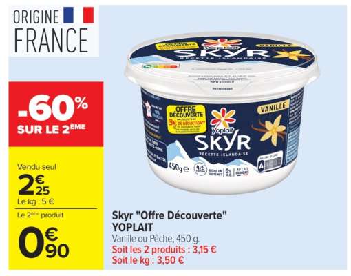 Skyr «Offre Découverte» YOPLAIT