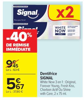 Dentifrice Signal