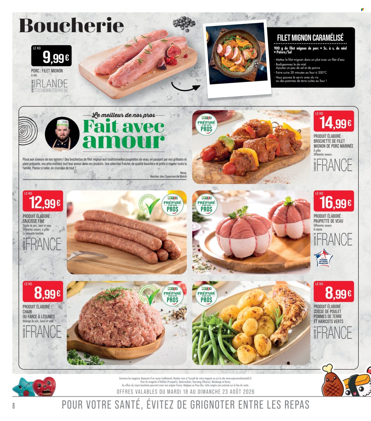 Catalogue Supermarché Match - 18/08/2026 - 30/08/2026. Page 8