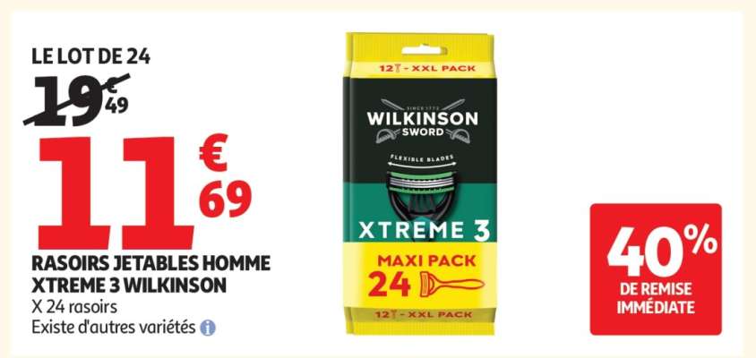 RASOIRS JETABLES HOMME XTREME 3 WILKINSON