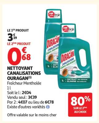 NETTOYANT CANALISATIONS OURAGAN