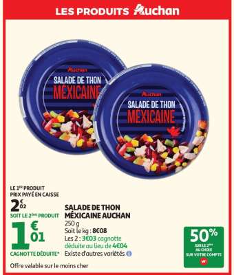 Salade De Thon Mexicaine Auchan