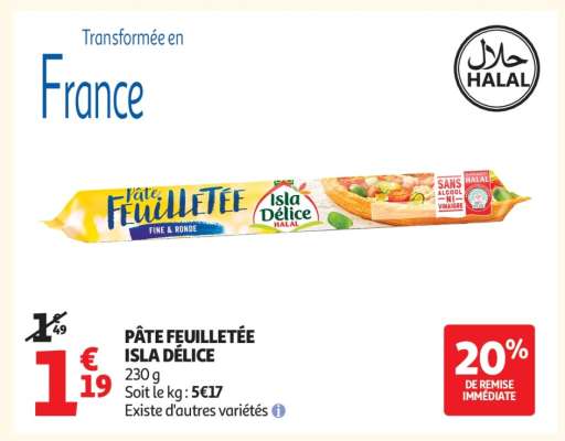 PÂTE FEUILLETÉE ISLA DÉLICE