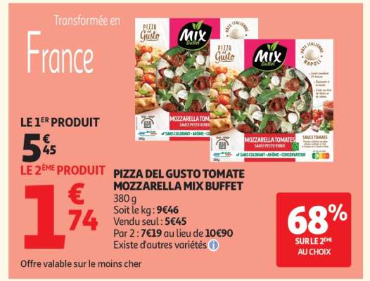 PIZZA DEL GUSTO TOMATE MOZZARELLA MIX BUFFET