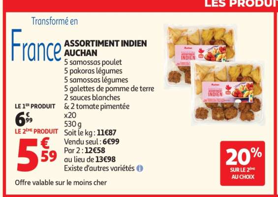 ASSORTIMENT INDIEN AUCHAN