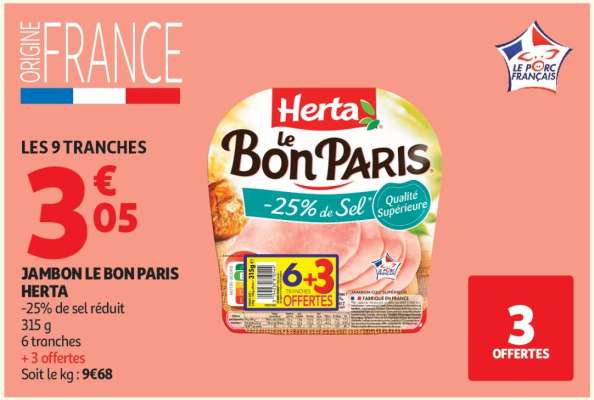 Jambon Le Bon Paris Herta