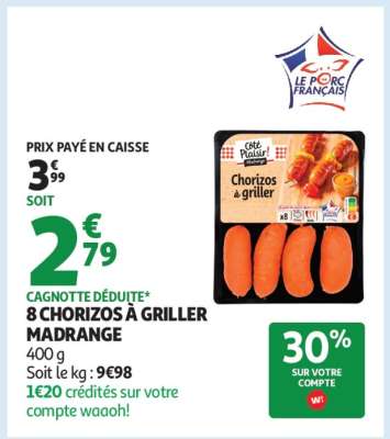 8 CHORIZOS À GRILLER MADRANGE