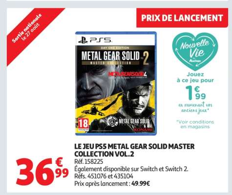 LE JEU PS5 METAL GEAR SOLID MASTER COLLECTION VOL.2