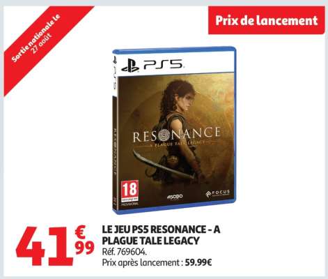 LE JEU PS5 RESONANCE - A PLAGUE TALE LEGACY