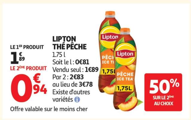 LIPTON THÉ PÊCHE