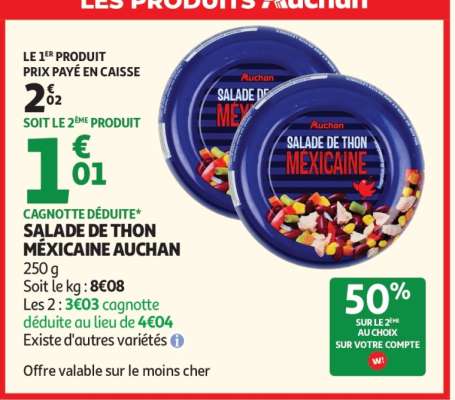 Salade De Thon Mexicaine Auchan
