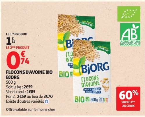 Flocons D'avoine Bio Bjorg