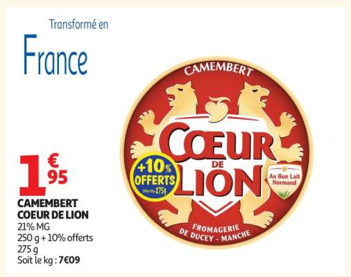 Camembert Coeur De Lion