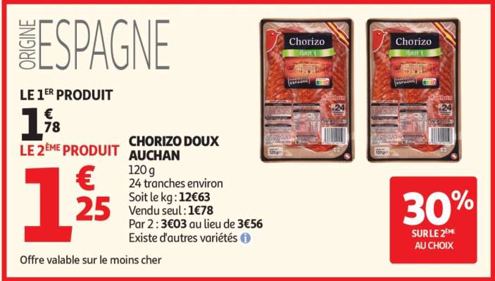 Chorizo Doux Auchan