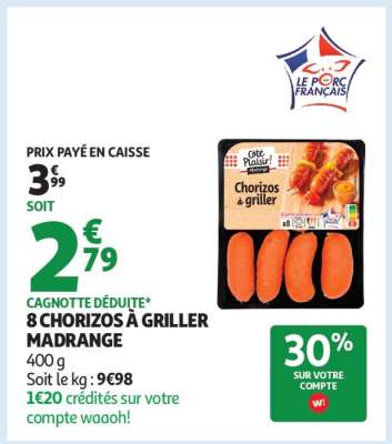 8 CHORIZOS À GRILLER MADRANGE
