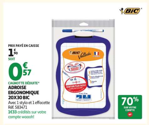 ADROISE ERGONOMIQUE 20X30 BIC