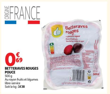BETTERAVES ROUGES POUCE