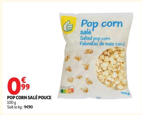 POP CORN SALÉ POUCE