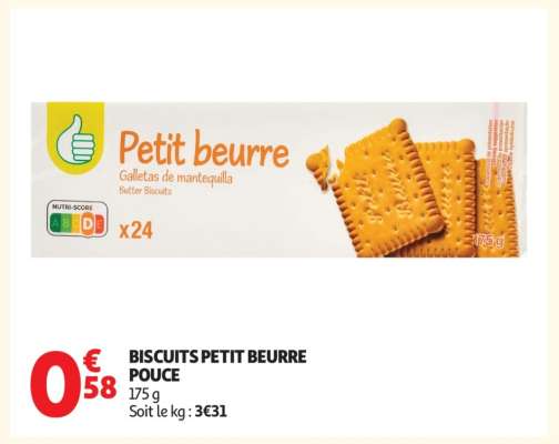 BISCUITS PETIT BEURRE POUCE