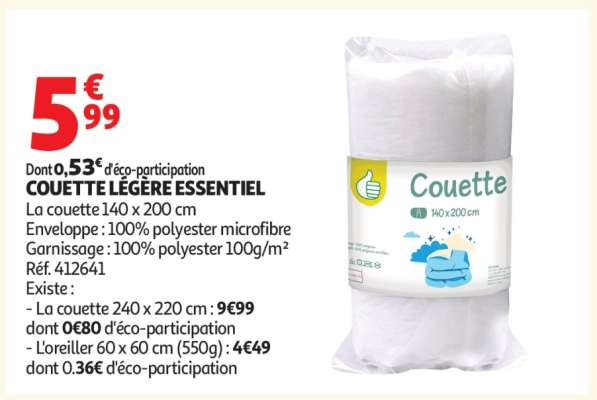 COUETTE LÉGÈRE ESSENTIEL