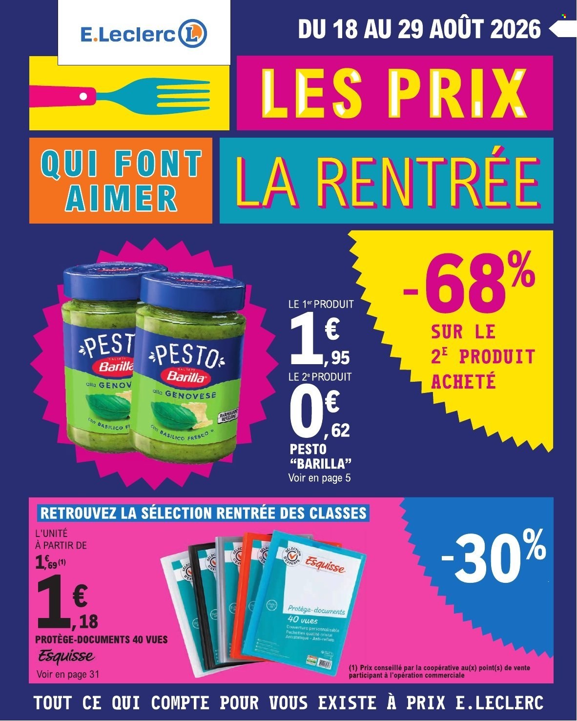 Catalogue E.Leclerc - 18/08/2026 - 29/08/2026. Page 1
